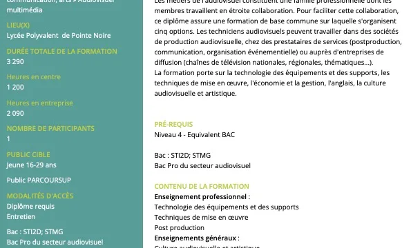 BTS Audiovisuel Option Montage en Apprentissage