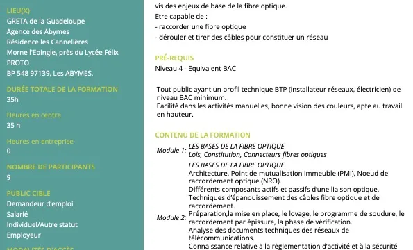 Tirage et Raccordement fibre optique