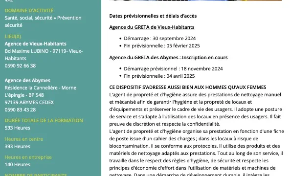 Titre Professionnel Agent d’Hygiène et de Propreté (APH)