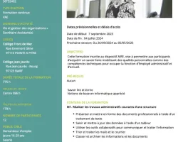 Titre Professionnel Employé Administratif et d'Accueil (Niveau 3)