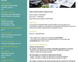 Titre Professionnel Gestionnaire Comptable et Fiscal