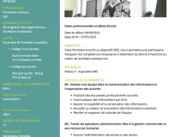 Titre Professionnel Secrétaire Assistant(e)