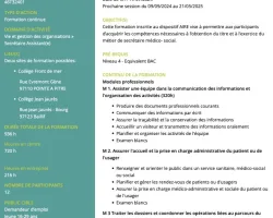 Titre Professionnel Secrétaire Assistant(e) Médico- Social