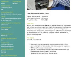 Titre professionnel - Technicien d'Intervention en Froid Commercial et Climatisation (TP TIFCC)